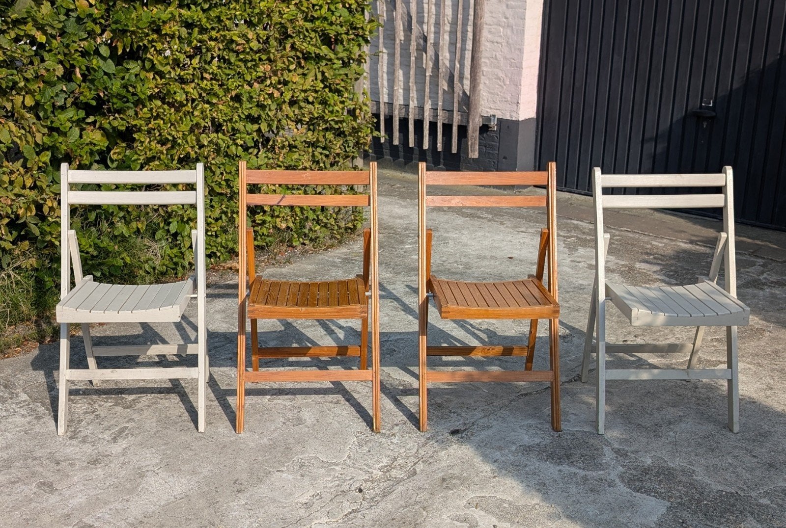 Set vintage klapstoelen, Ophalen