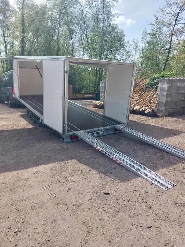 Gesloten kantelbare autotrailers/autotransporters-nieuw!!, Autos : Divers, Remorques, Enlèvement
