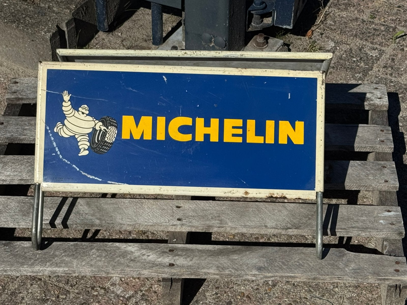 Michelin banden reclame rek / standaard, Verzamelen, Reclamebord, Gebruikt, ., Ophalen of Verzenden
