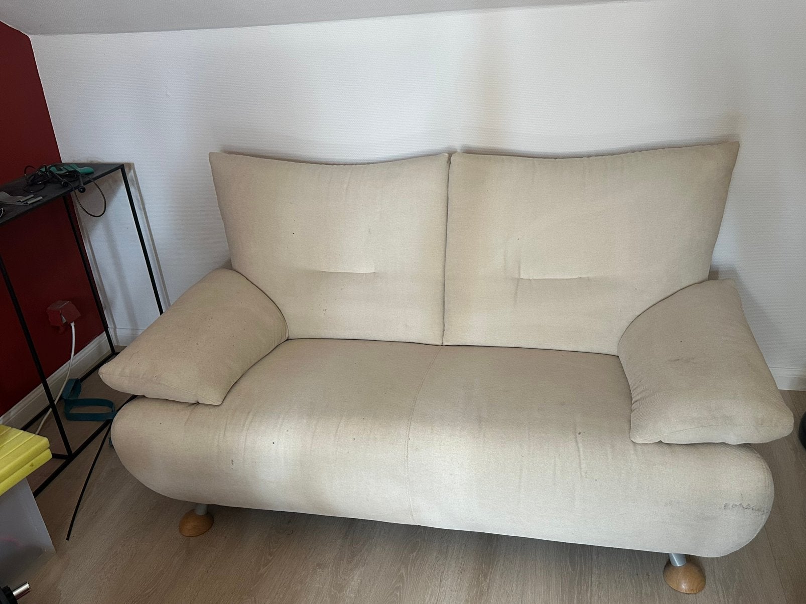 Beige zetel, Ophalen, Gebruikt, Driepersoons