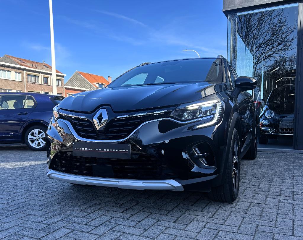 Renault Captur 1.33 TCe MHEV, Auto's, Renault, Automaat, 4 cilinders, Leder en Stof, Zwart