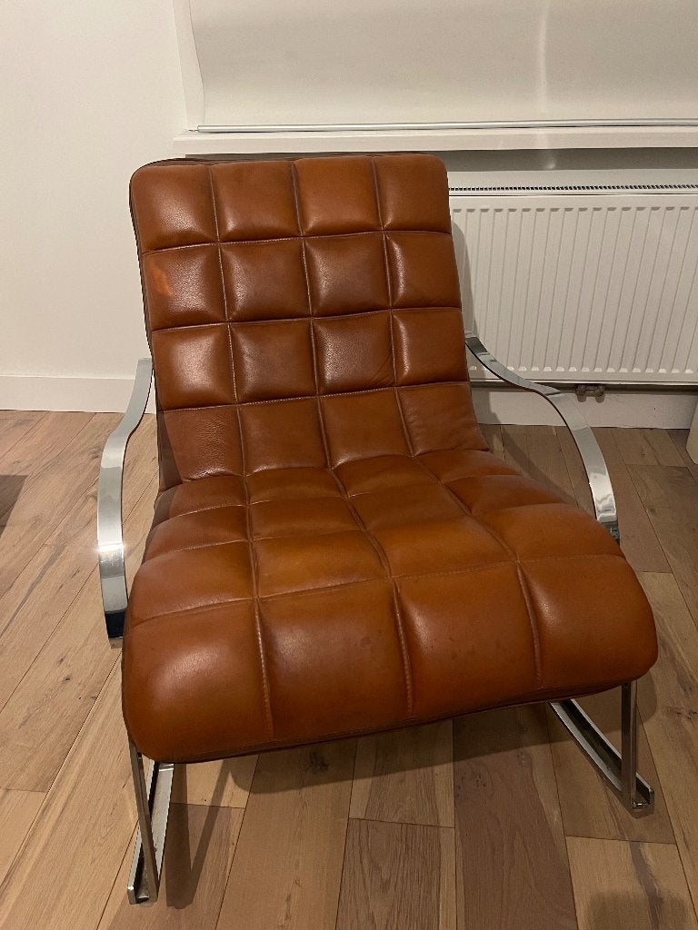 Schommelstoel Kare Design in retrostijl met stalen onderstel, Ophalen, Gebruikt, Metaal, Retro