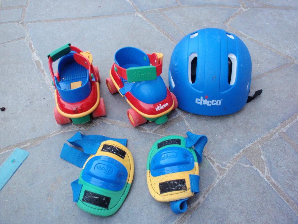 Pattins à roulette évolutifs et protections, Sport en Fitness, Skeelers, Gebruikt, Inline skates 4 wielen, Overige merken, Kinderen