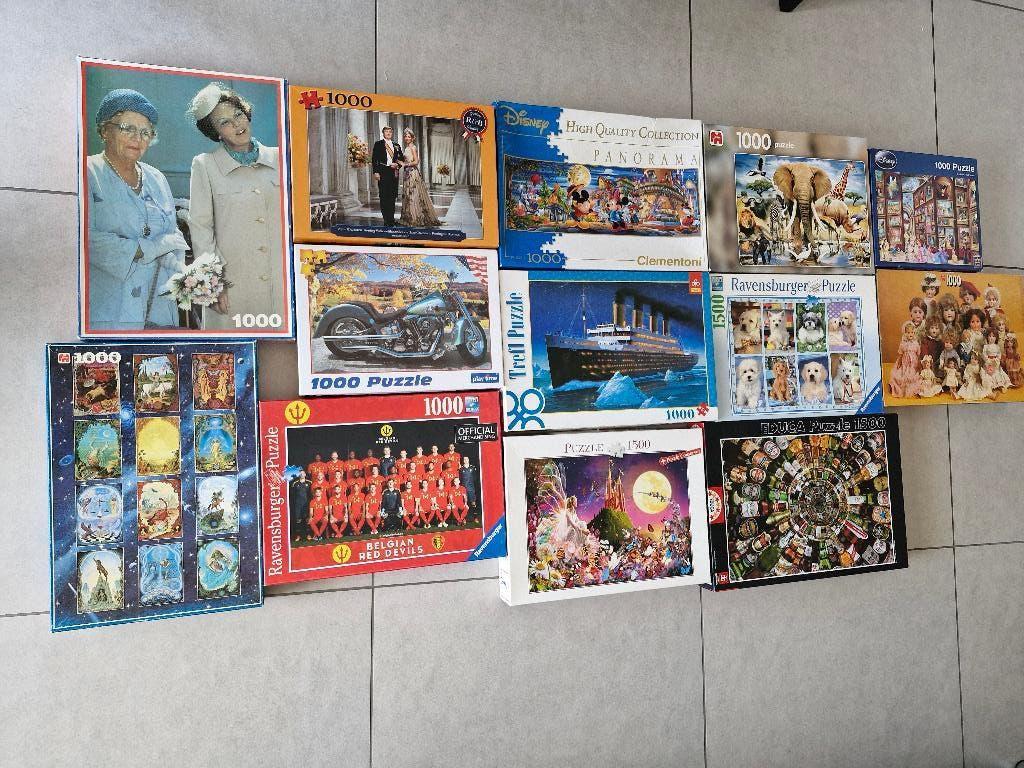 puzzels €3 1000st - €5 1500st - allemaal volledig!, Ophalen of Verzenden, 500 t/m 1500 stukjes, Legpuzzel