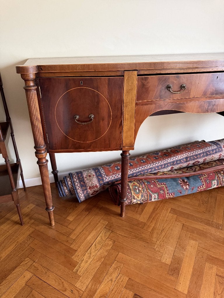Groot neoklassiek mahoniehouten dressoir in Sheraton-stijl, Ophalen