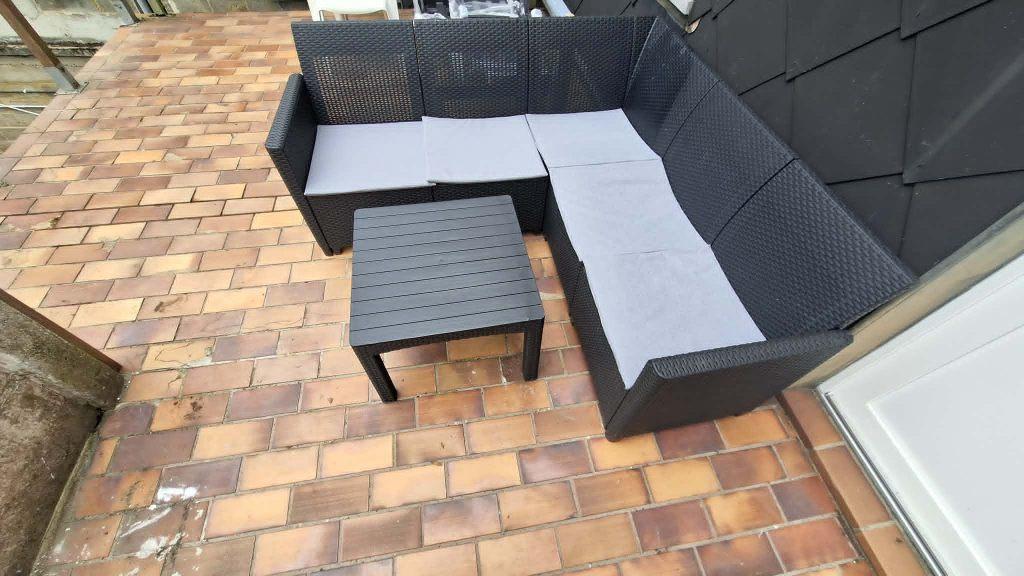 Salon de jardin 5 places, Tuin en Terras, Ophalen, 5 zitplaatsen, Kunststof, Zo goed als nieuw