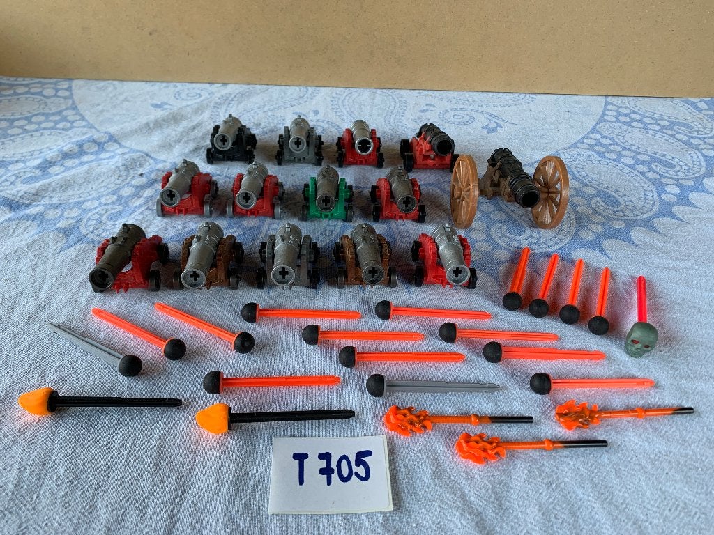 PLAYMOBIL: T705: SUPERLOT KANONNEN, Enlèvement ou Envoi, Comme neuf, Pirates, Pièces détachées