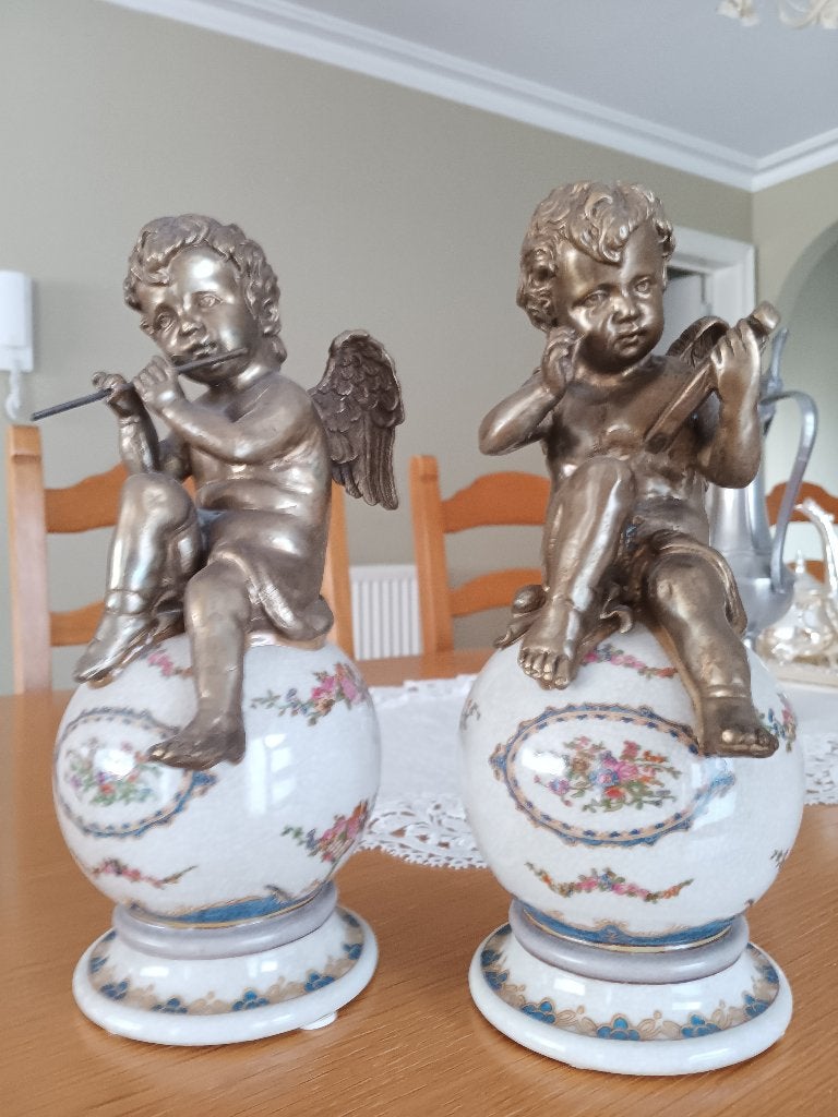 2 Engel beeldjes in goede staat !, Ophalen, Zo goed als nieuw, Fantasy