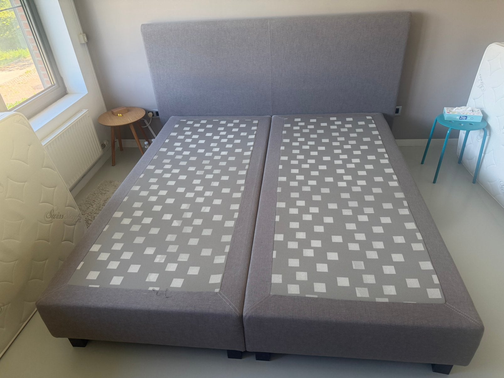 Boxspring 180cm op 200cm, Comme neuf, Enlèvement, 180 cm, 200 cm