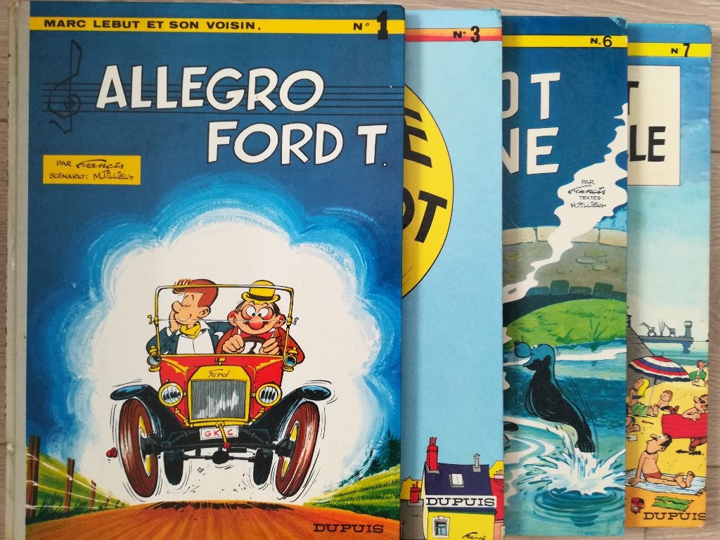 Set van 4 Marc Lebut en zijn buurman (originele edities), Ophalen of Verzenden, Gelezen