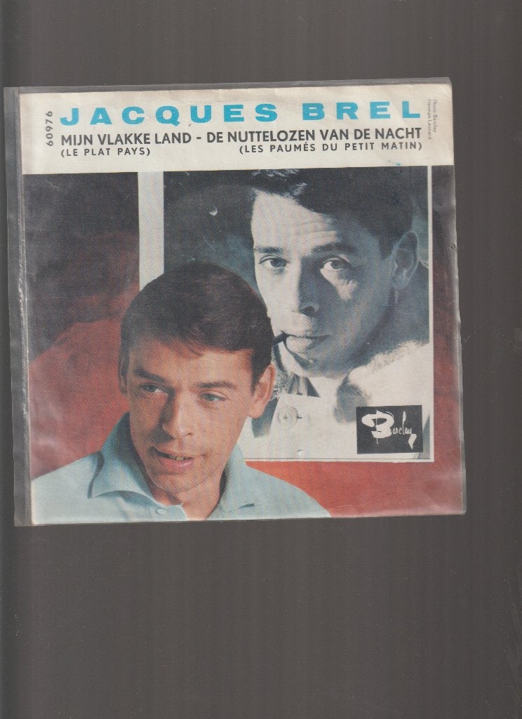 JACQUES  BREL  --  MIJN  VLAKKE  LAND, En néerlandais, Enlèvement ou Envoi, 7 inch, Comme neuf