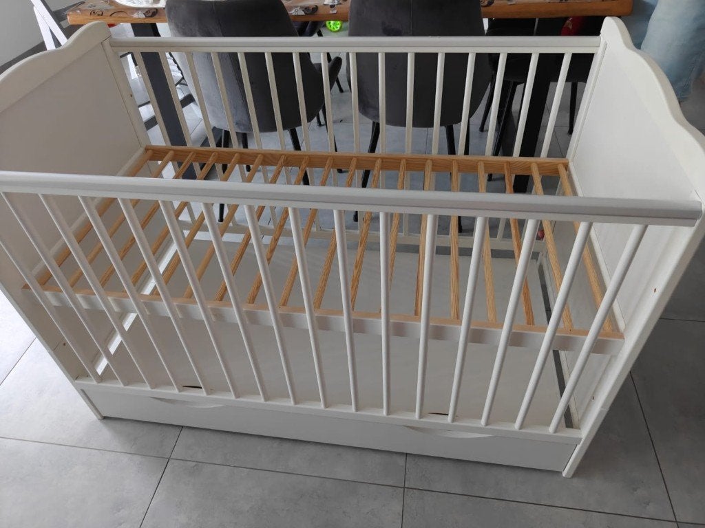 Babybed 120  60 cm – Goed onderhouden, Ophalen, Gebruikt, Minder dan 140 cm, Matras