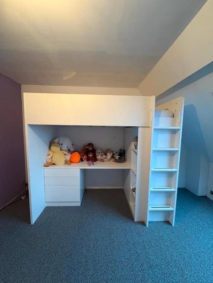 stapelbed met bureau, Kinderen en Baby's, Kinderkamer | Stapelbedden en Hoogslapers, Gebruikt, Stapelbed, Ophalen
