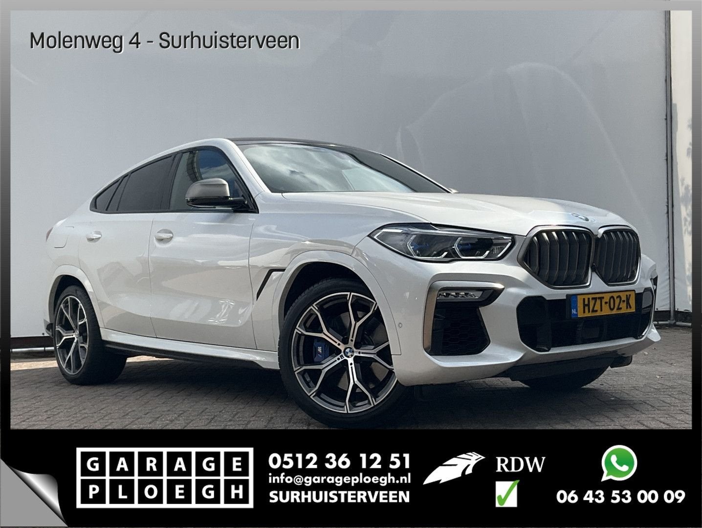 BMW X6 M50 M50D High Executive M-Sport HUD Trekhaak Harman/K, Auto's, BMW, Automaat, Wit, X6, Bedrijf