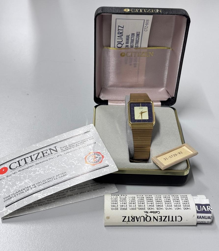 Montre-bracelet Vintage Citizen CTZ-6618 - 1970 femme Square, Montre-bracelet, Enlèvement ou Envoi, Acier, Acier