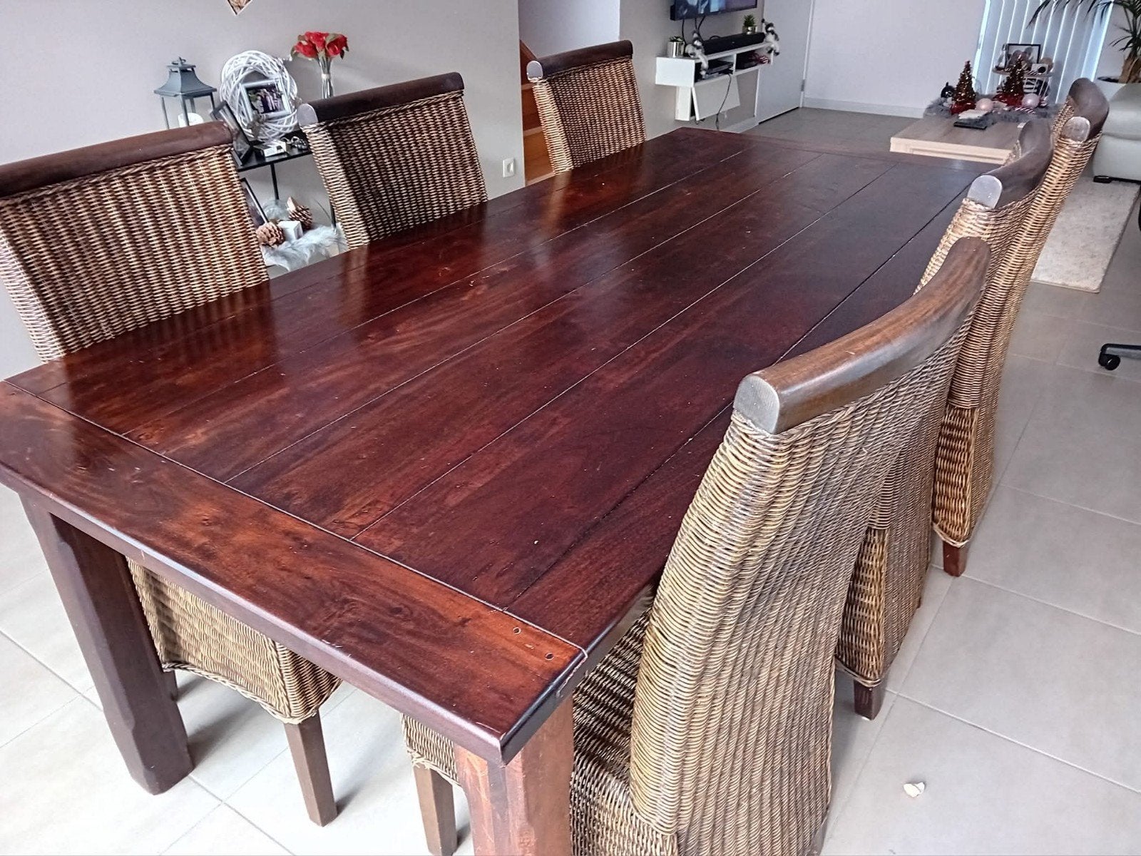 Tafel zonder de stoelen, Tuin en Terras, Ophalen, Zo goed als nieuw, Rechthoekig