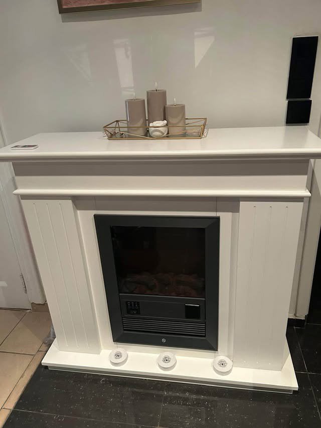 Cheminée avec chauffage électrique inclus, Maison & Meubles, Enlèvement, Utilisé, Cheminée sur pied, Cheminée électrique