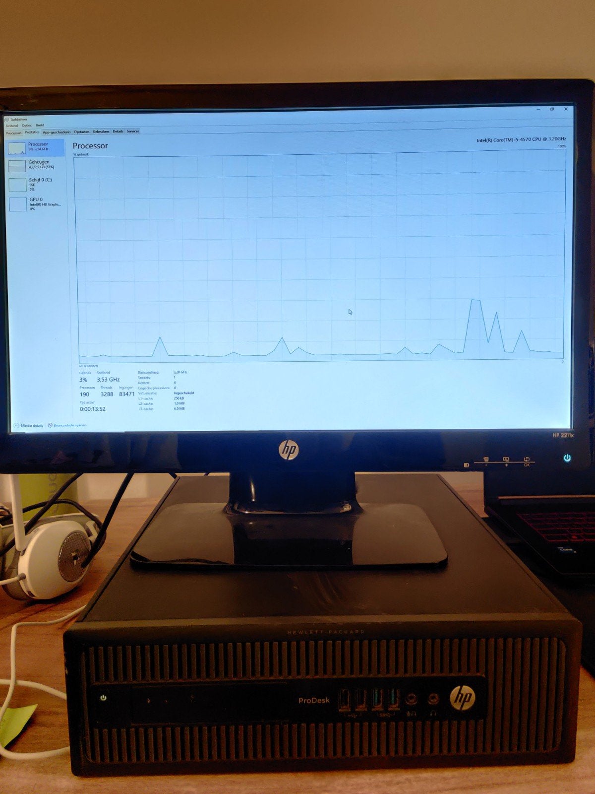 10 verschillende windows 10 pc's (zonder scherm), 2 tot 3 Ghz, Ophalen of Verzenden, HP, SSD