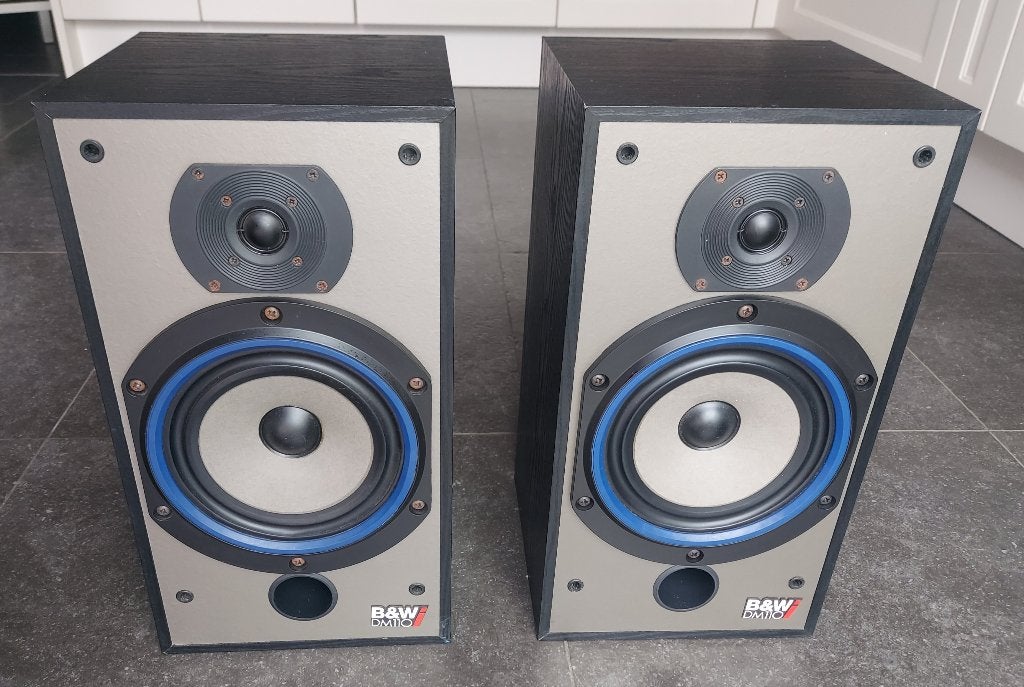 B&W DM110i 2x speaker, TV, Hi-fi & Vidéo, Enceinte d'étagère, Moins de 60 watts, Enlèvement ou Envoi, Utilisé