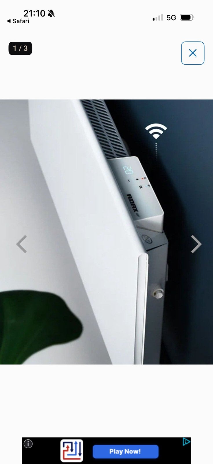 Adax Neo Compact 20  moderne electr. ophangbare verwarming., Doe-het-zelf en Bouw, Ophalen, 30 tot 80 cm, Hoog rendement (Hr)