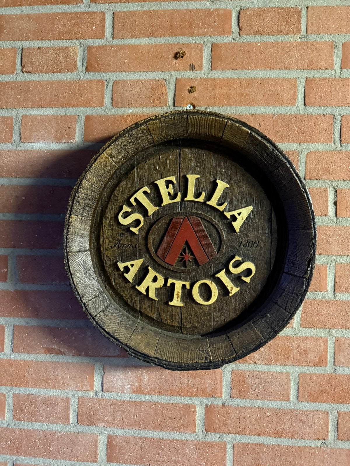 Biervatschild Stella Artois, Verzamelen, Merken en Reclamevoorwerpen, Ophalen of Verzenden, Zo goed als nieuw, Reclamebord