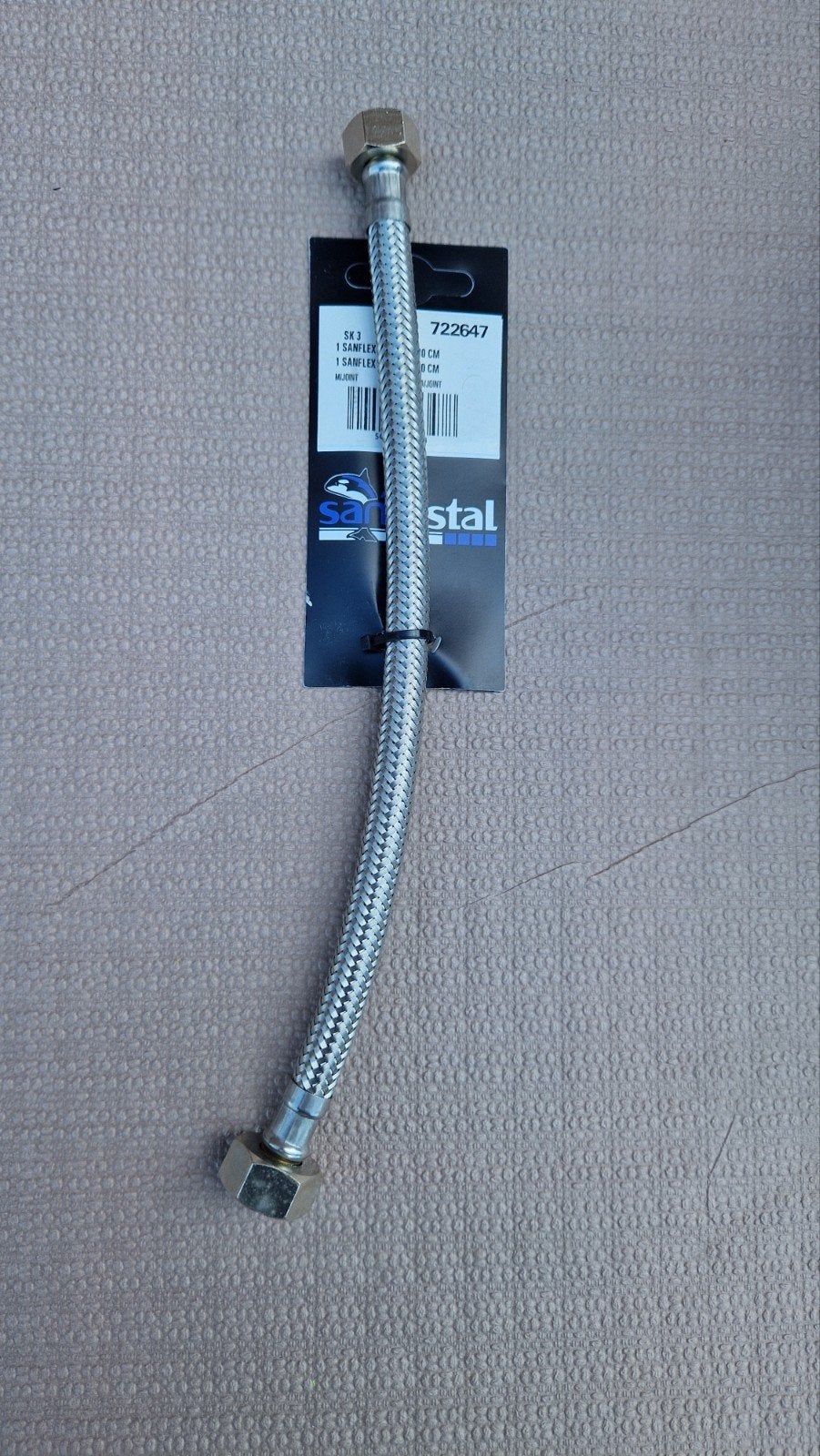 Aansluitflexibel F1/2"xF3/8", Doe-het-zelf en Bouw, Sanitair, Nieuw, Wastafel, Inox, Ophalen of Verzenden