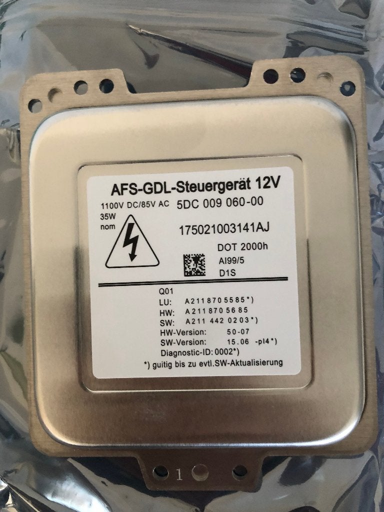 AFS-GDL-Steuergerat 12V ballast, Envoi