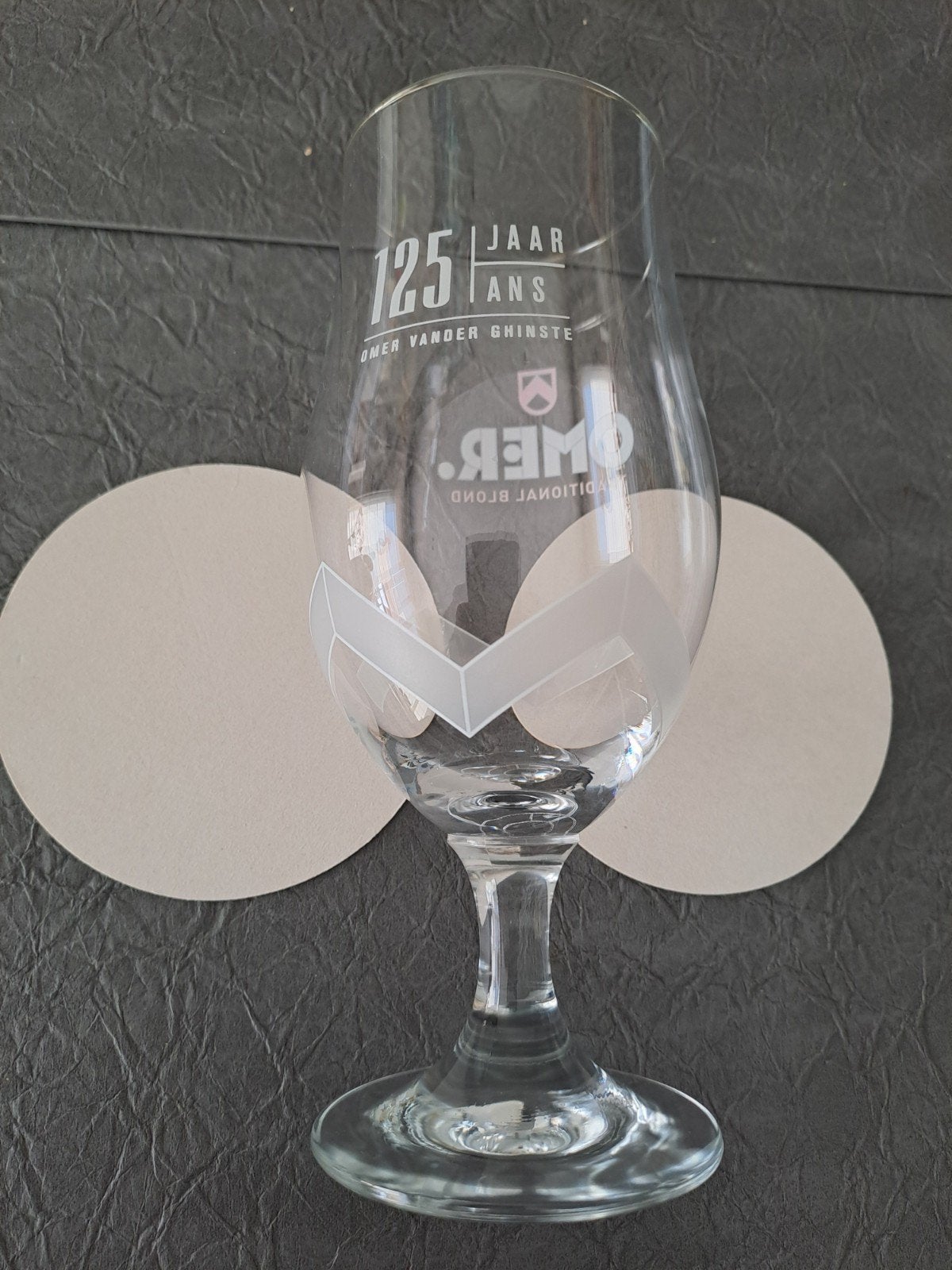 Omer glas 125 jaar Omer in perfecte staat, Verzamelen, Ophalen of Verzenden