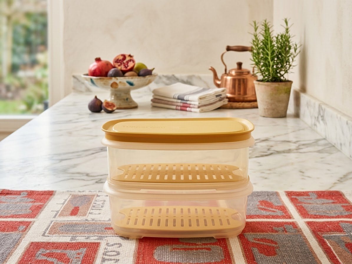 TUPPERWARE + 2 GRILLES + 1 COUVERCLE, Maison & Meubles, Cuisine| Tupperware, Enlèvement, Comme neuf, Avec couvercle