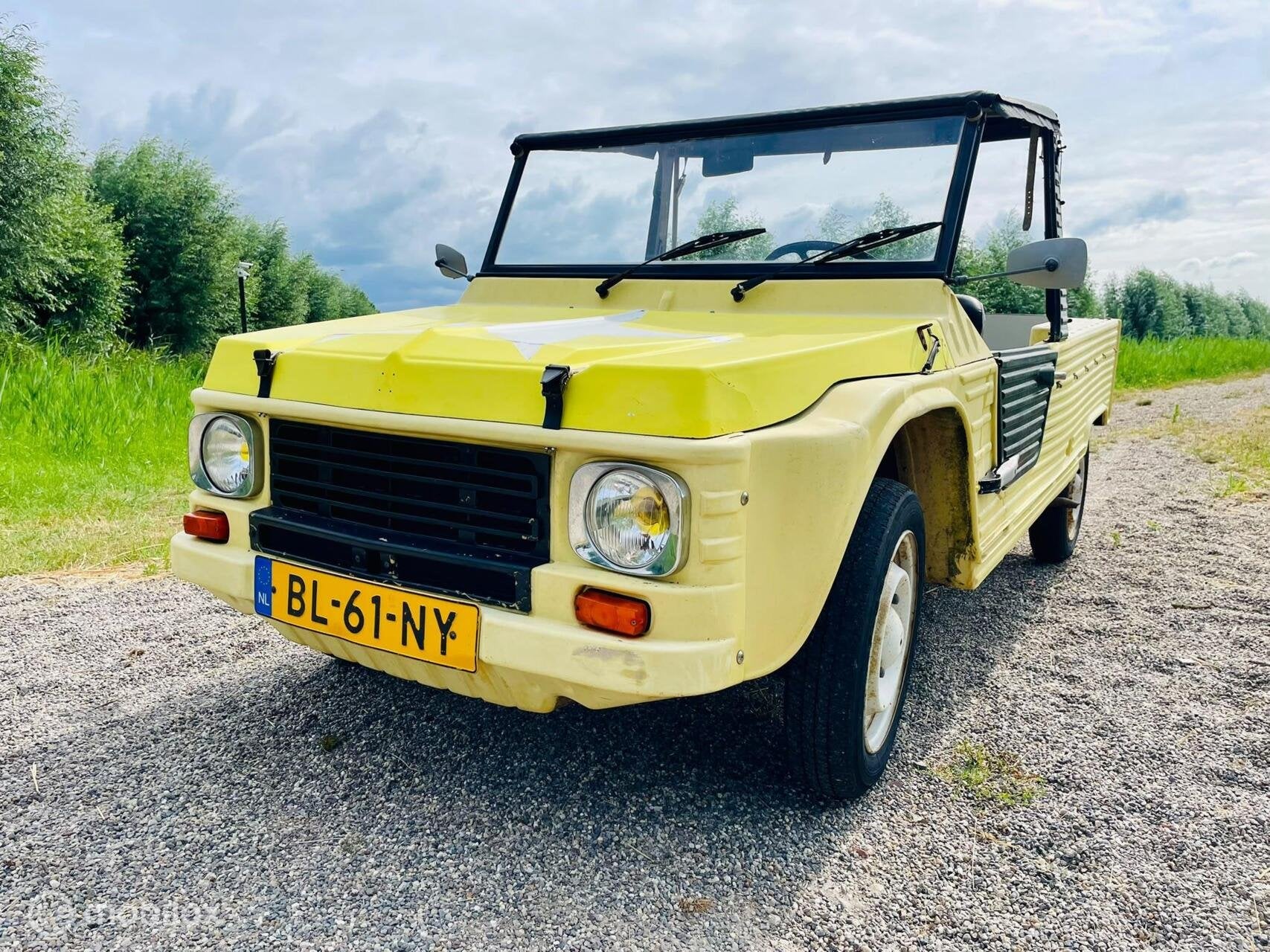Mehari 2 pers. Jaune Atacama 04-1985 68.853 km, Auto's, Citroën, Bedrijf, Te koop, Overige modellen, Open dak, Benzine, Cabriolet