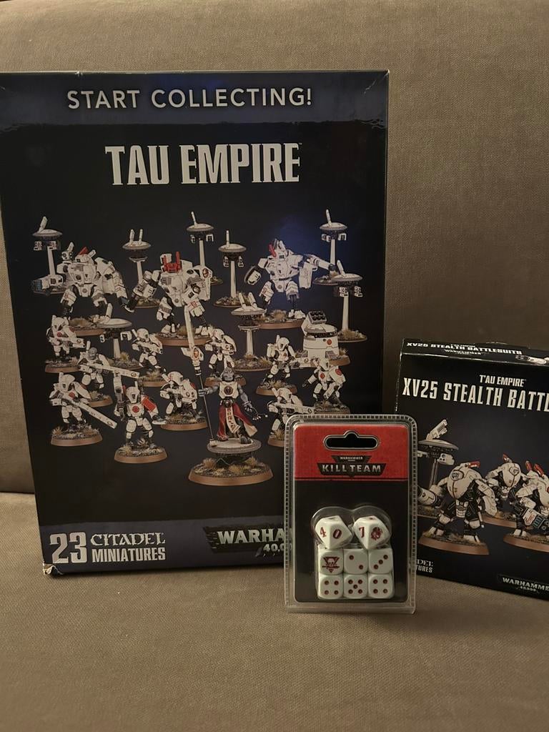Start collecting! Tau Empire + xv25 stealth suits | wh40k, Hobby en Vrije tijd, Wargaming, Ophalen of Verzenden, Zo goed als nieuw