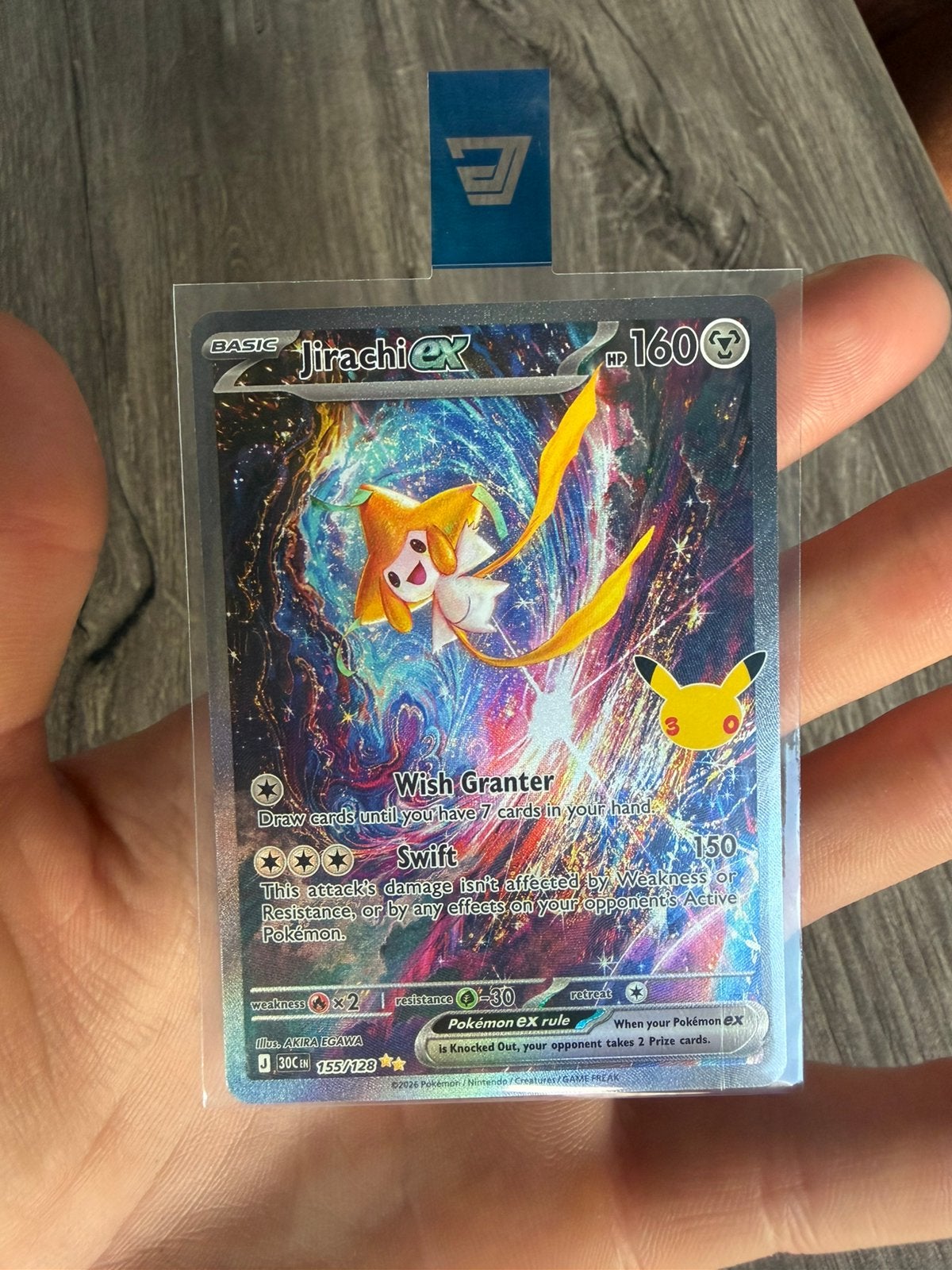 Jirachi ex 30th celebration pokemon card, Ophalen, Zo goed als nieuw, Losse kaart