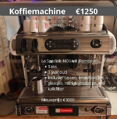 La Spaziale Koffiemachine (Rombouts), Electroménager, Cafetières, Combiné, Dosettes et capsules de café, Comme neuf, Enlèvement