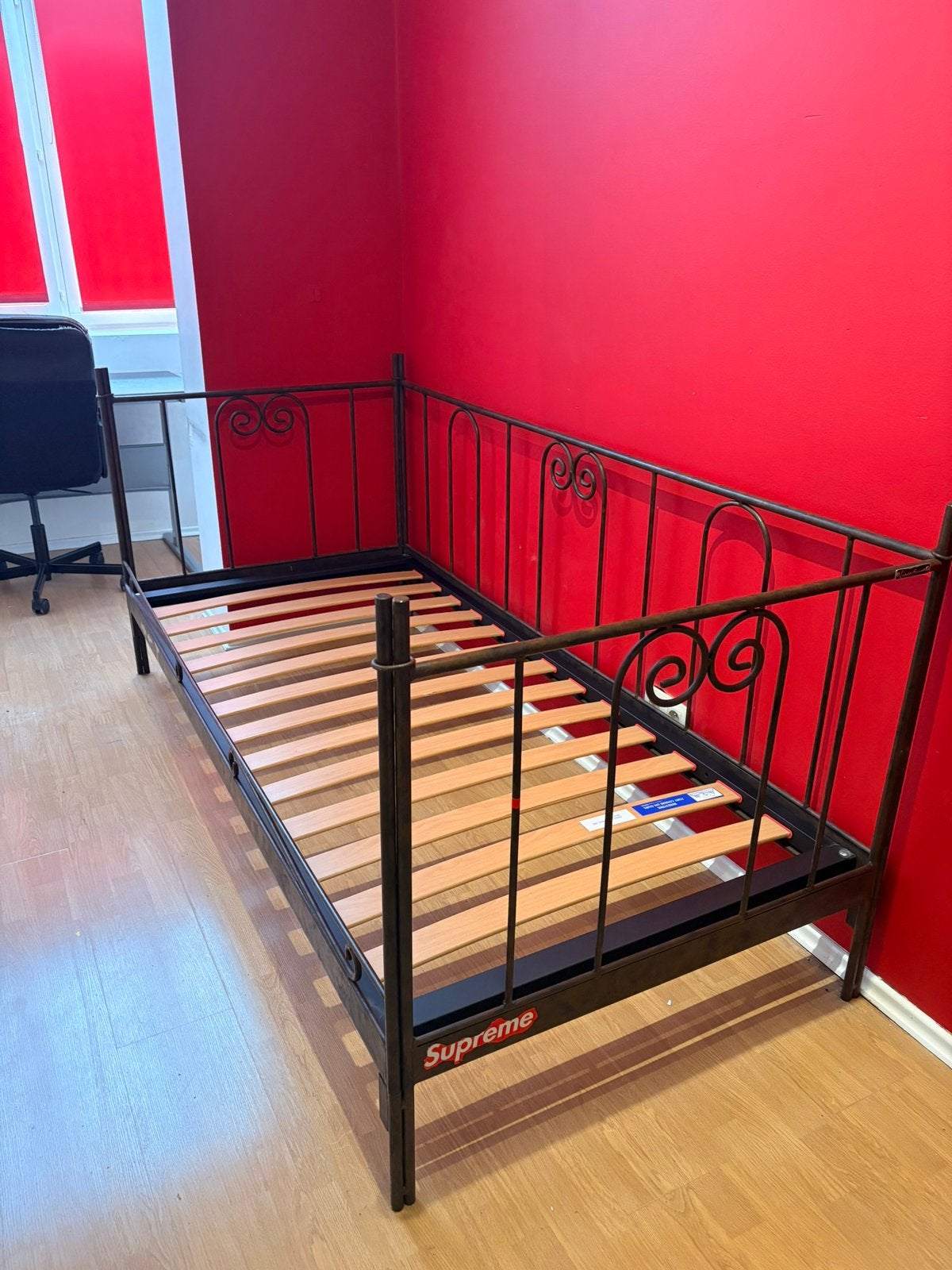 Luxe staal Bed, Enlèvement, Comme neuf