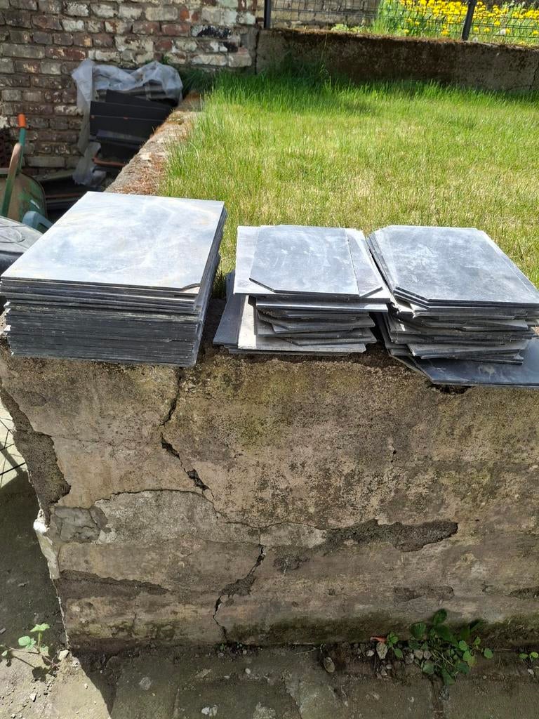 Ardoise, Enlèvement, Utilisé, Gris, Tuiles