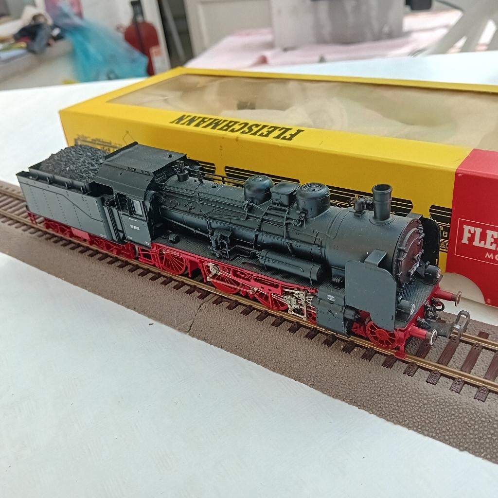 Duitse Fleischmann loc type 38, Hobby en Vrije tijd, Gebruikt, Locomotief, Fleischmann, Ophalen of Verzenden
