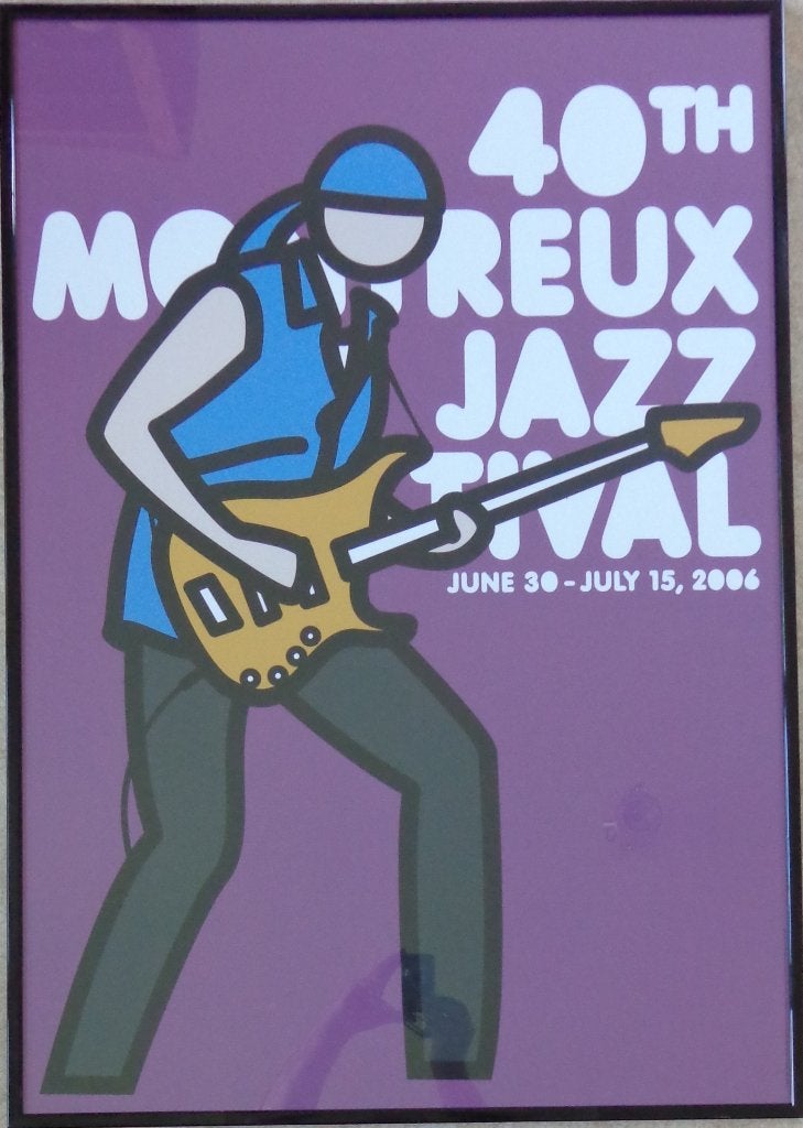 JULIAN OPIE / MONTREUX JAZZ / KLEURZEEFDRUK / 101x71cm, Gesigneerd, Ophalen