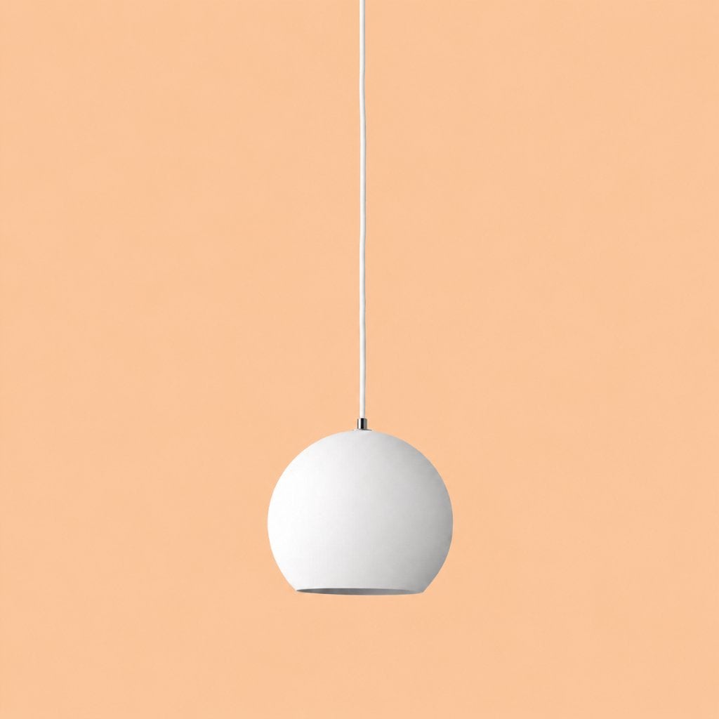 Verner Panton - Design Lamp - Topan VP6 Pendant - White, Ophalen of Verzenden, Lamp, Wit, Metaal