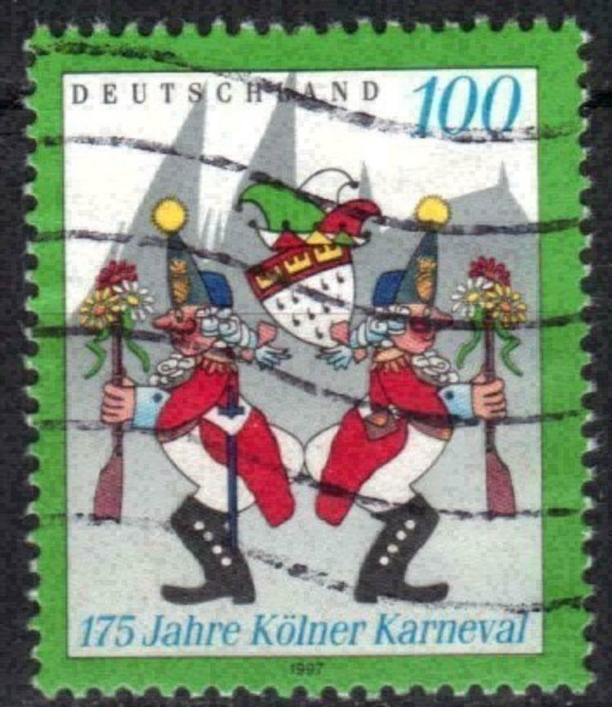Allemagne 1997 - Yvert 1735 - Carnaval de Cologne (ST), Envoi, Affranchi