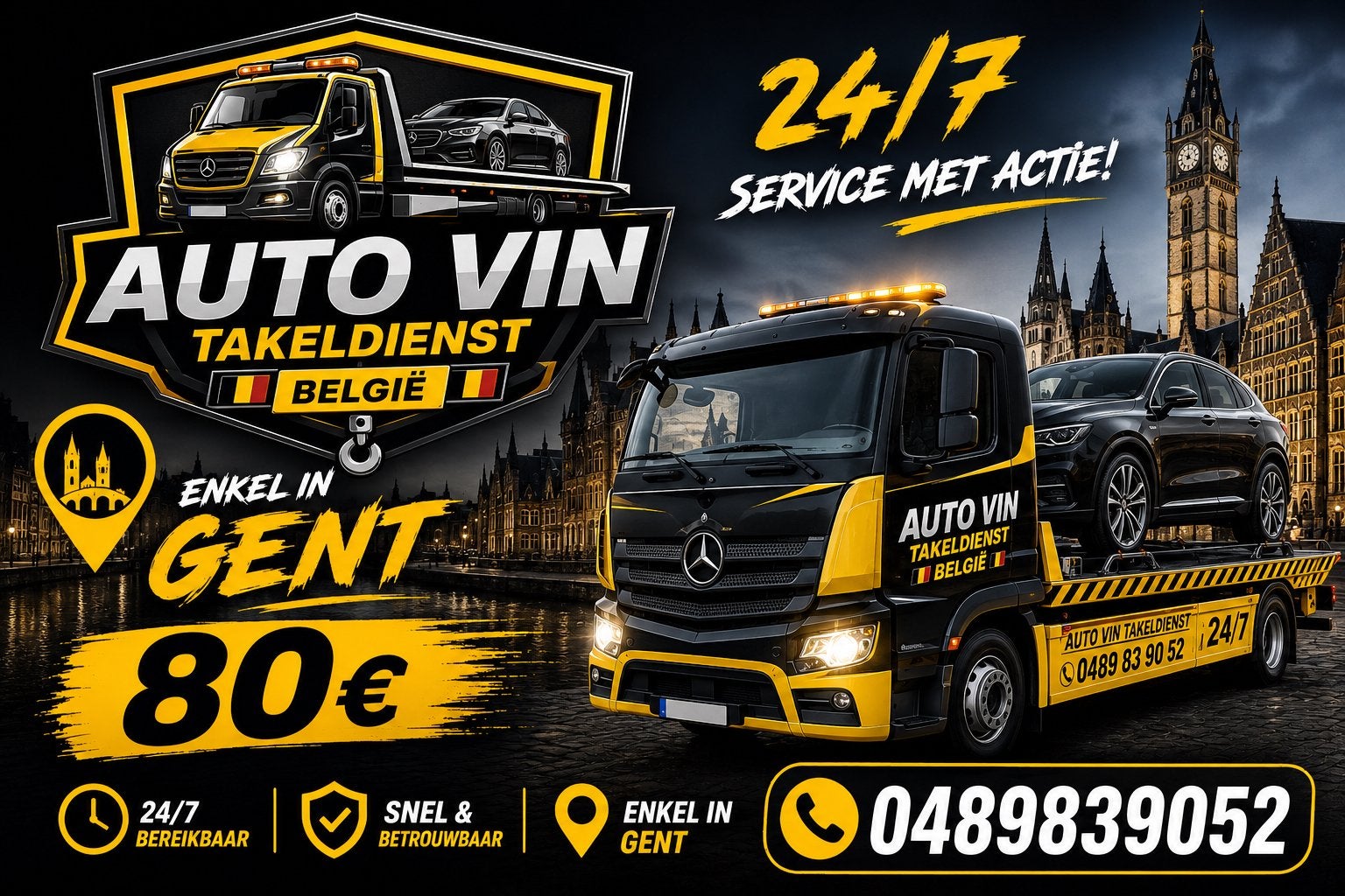 Takeldienst oost vlaanderen west vlanderen, Ophalen