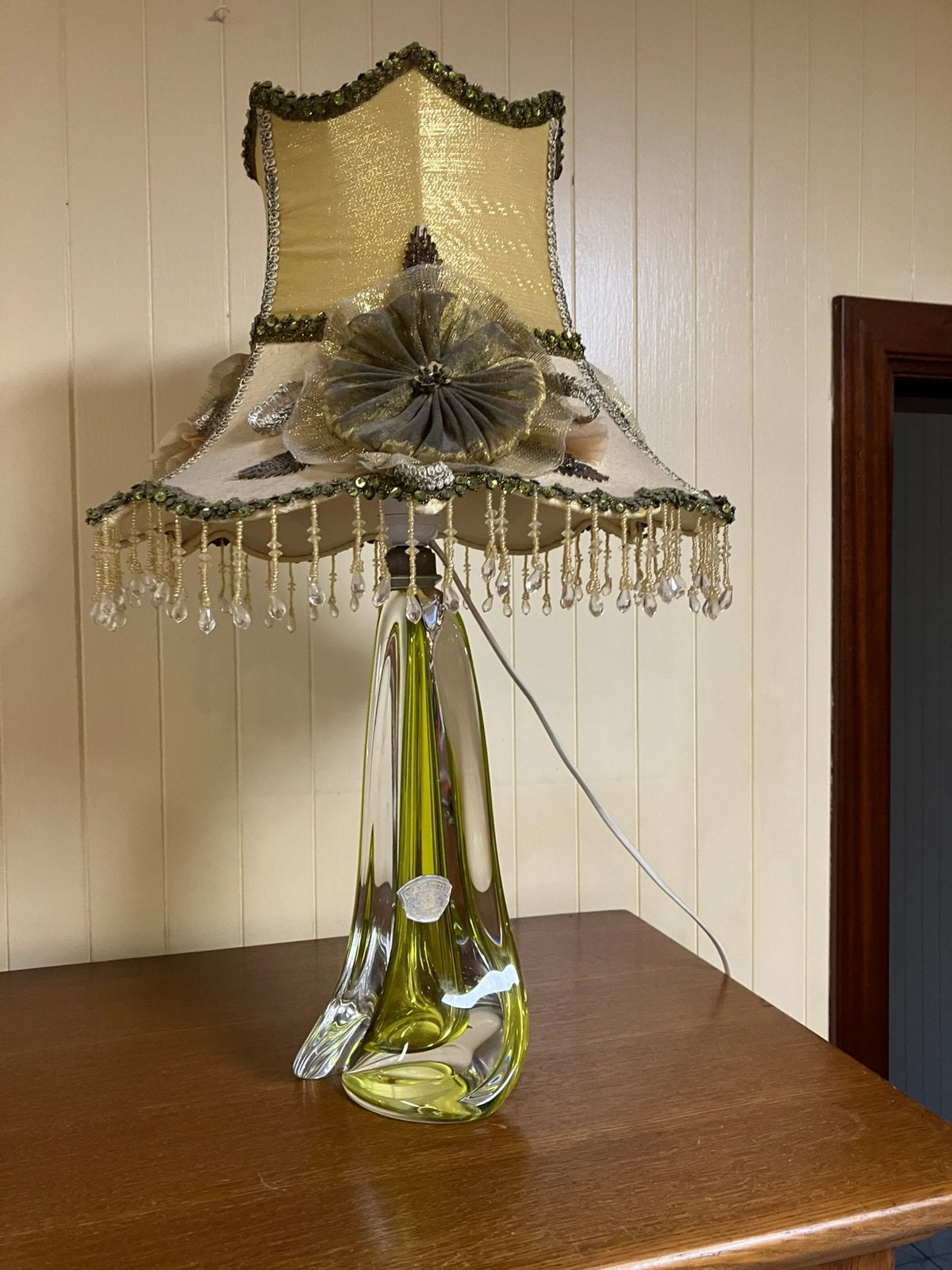 Lampe design Val Saint Lambert, Maison & Meubles, Enlèvement, Vintage