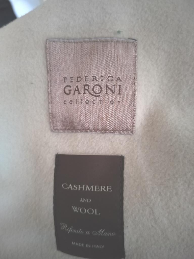Lange jas, cashmere en wol, Federica, caramel, handgemaakt, Ophalen