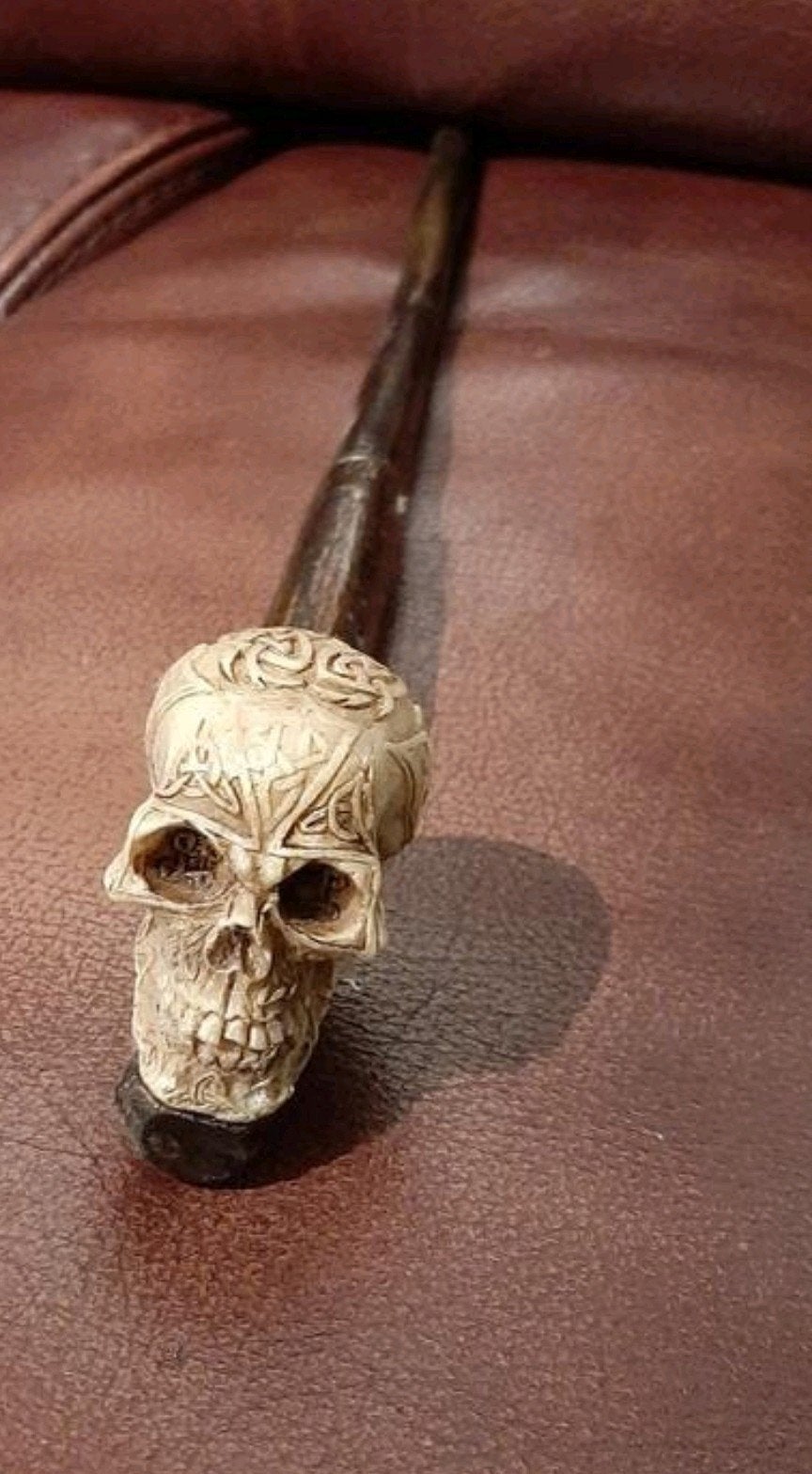 wandelstok met doodskop, Antiek en Kunst, Ophalen of Verzenden