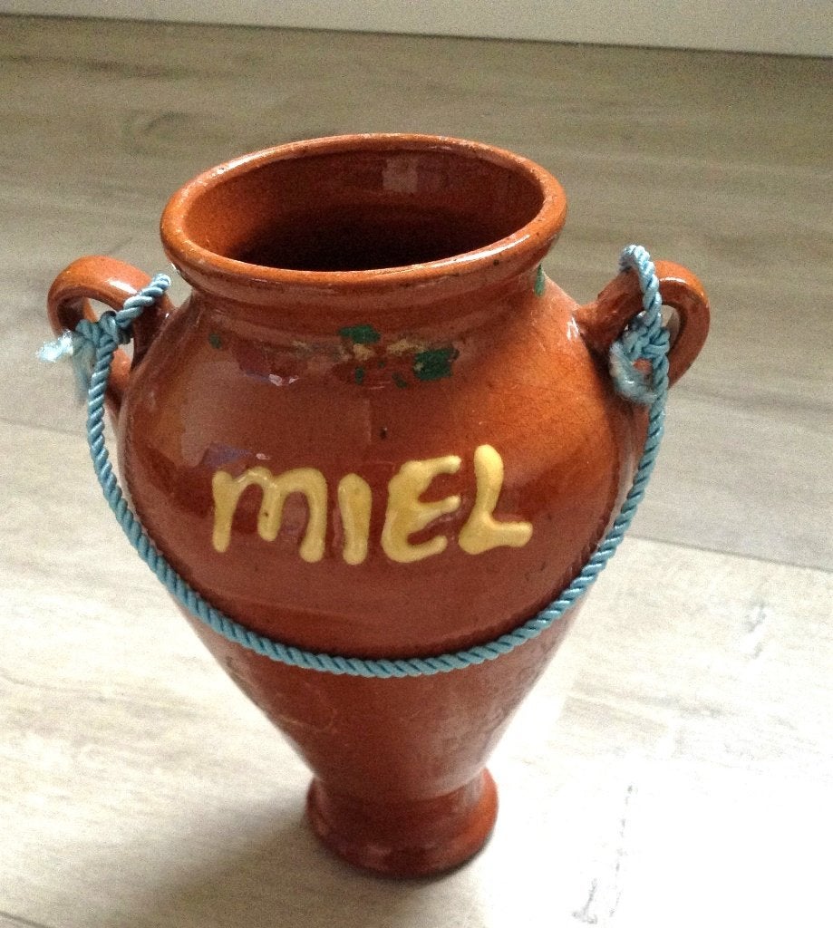Kruikje voor honing, Ophalen of Verzenden, Gebruikt, Aardewerk, Kan