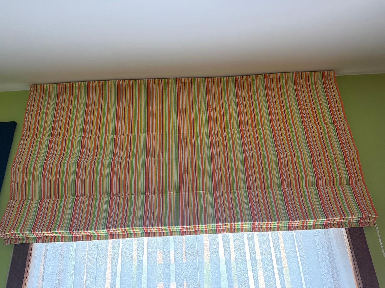 Store bateau heytens coton multicolore, Enlèvement ou Envoi, Comme neuf, Rideau, Coton