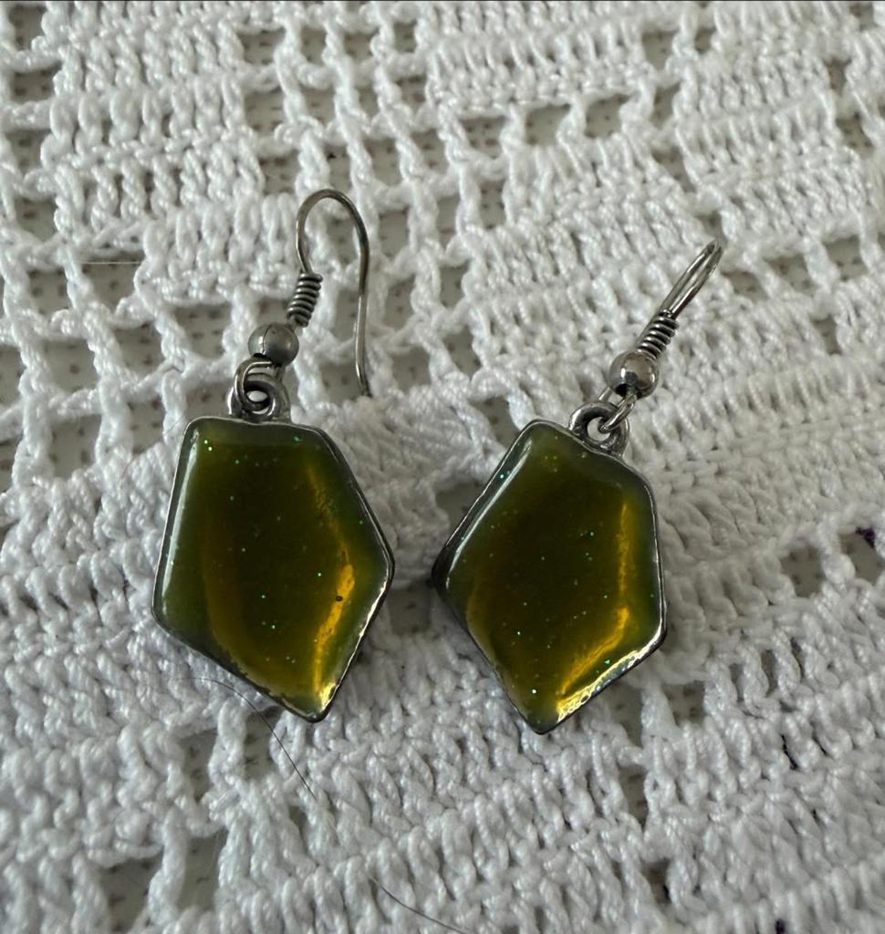 Boucles d’oreilles pendantes breloques pentagonales, Bijoux, Sacs & Beauté, Boucles d'oreilles, Enlèvement ou Envoi, Comme neuf