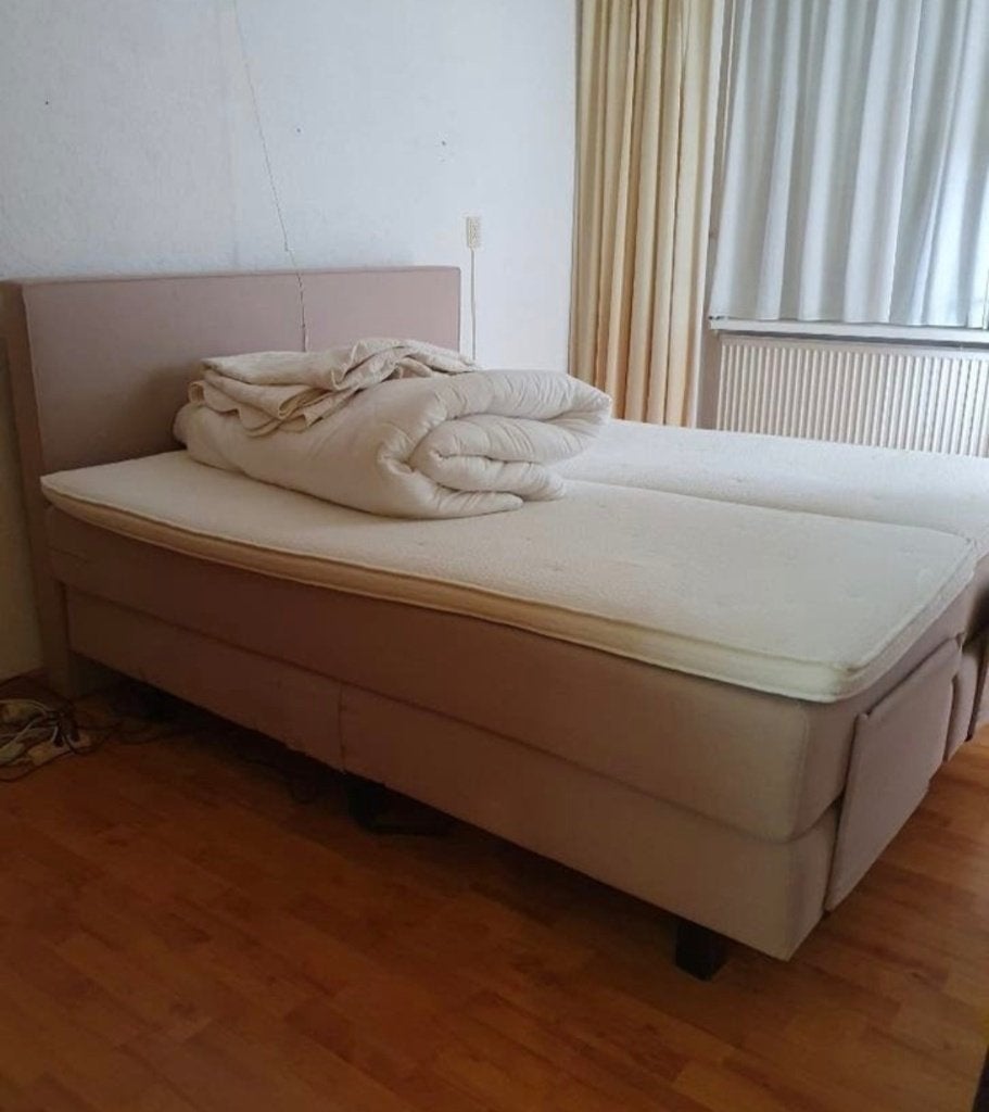 Bezorging is mogelijk 160x200 complete boxspring bed, Ophalen of Verzenden, Zo goed als nieuw, 200 cm, 160 cm