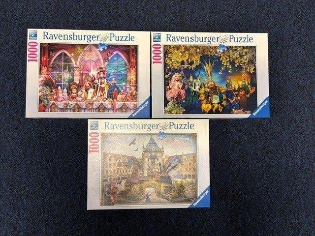 Ravensburger Efteling puzzels 1000 stukjes – 3 stuks, Ophalen of Verzenden, Zo goed als nieuw, Overige typen