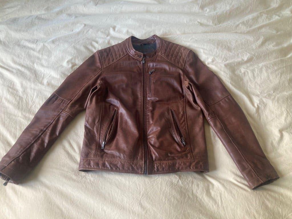 Oakwood - bruin leren jas, Large, Vêtements | Hommes, Oakwood, Enlèvement ou Envoi, Brun, Taille 52/54 (L)