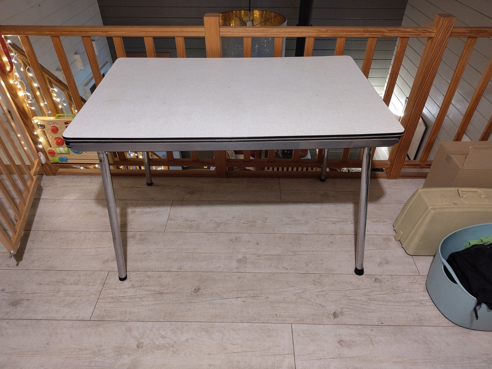 Vintage formica tafel met 6 stoelen, Ophalen